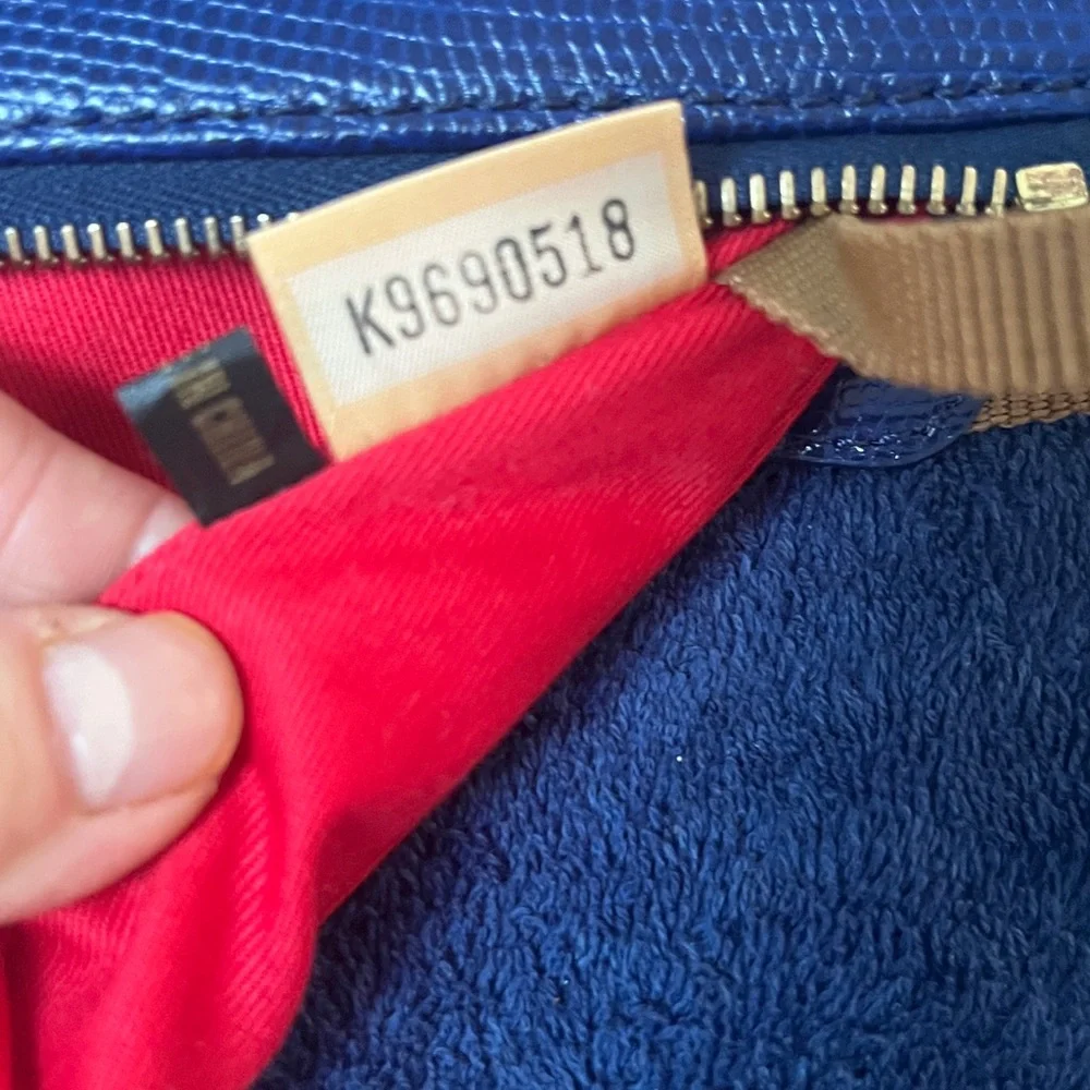 Dooney & Bourke Dark Royal Leather Large Tote - Picture 12 of 16